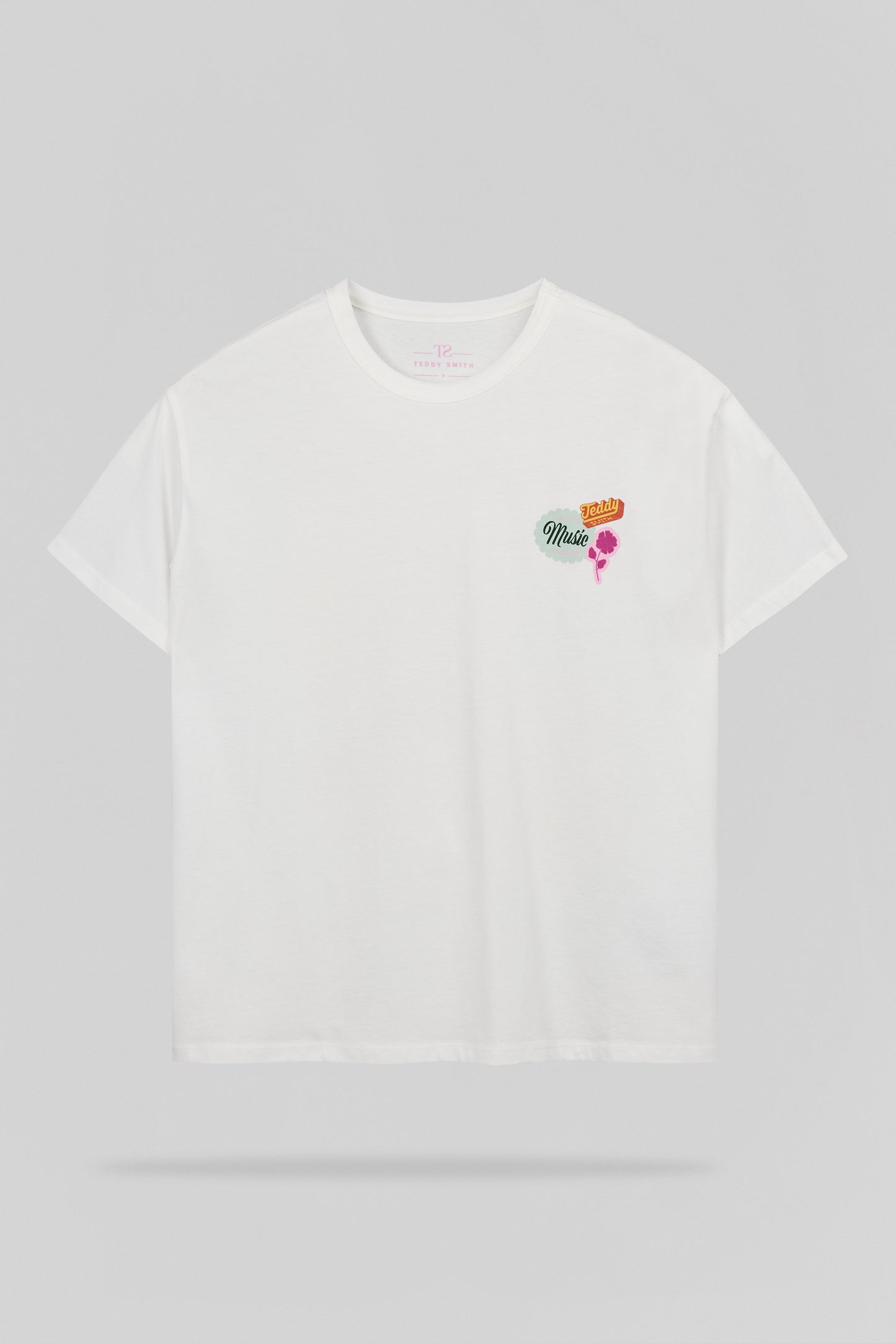 T-shirt T-BADGE MC MIDDLE WHITE