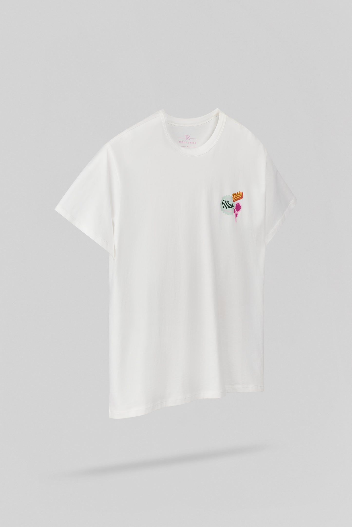 T-shirt T-BADGE MC MIDDLE WHITE