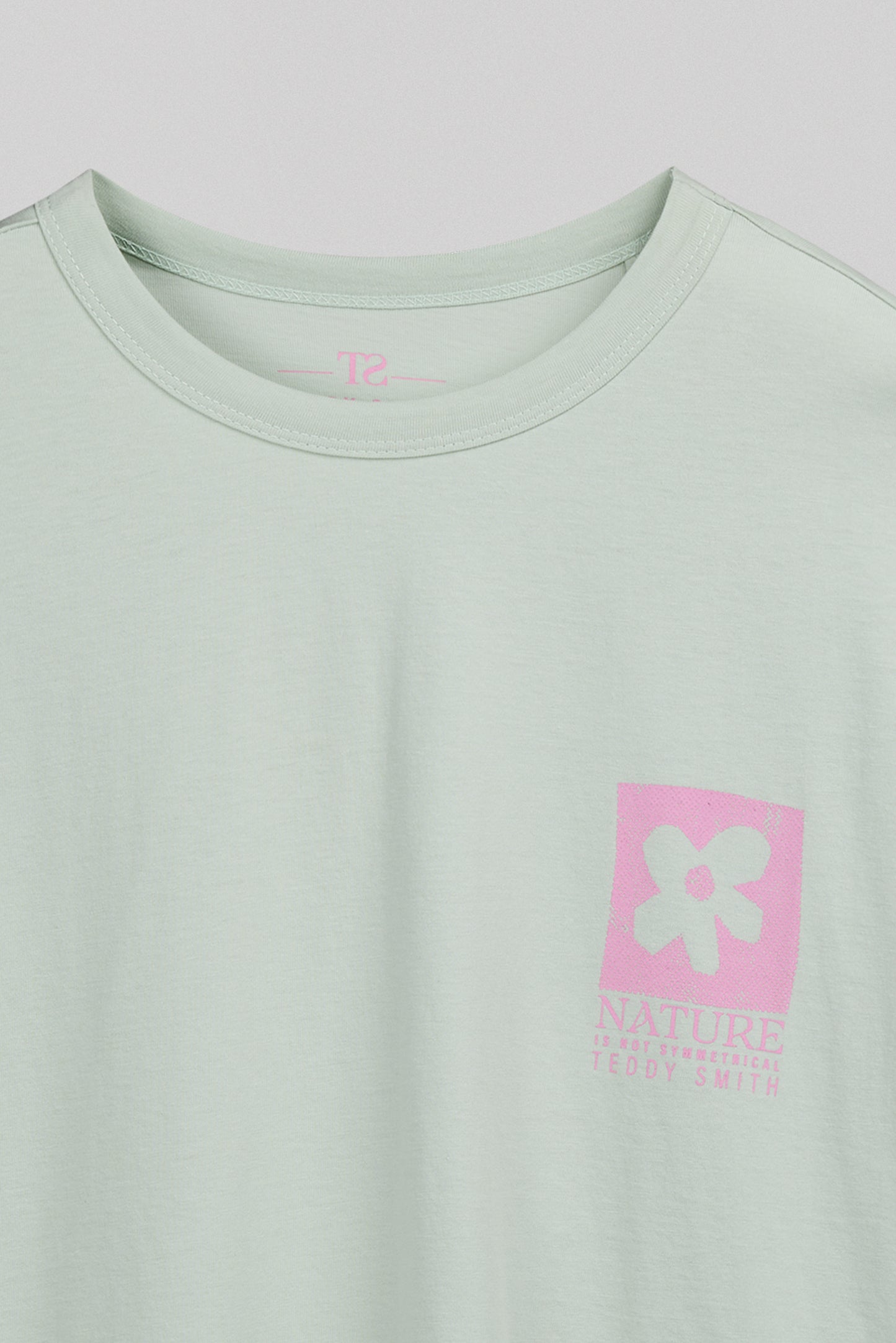 T-shirt T-FLOWER MC STONE MINT