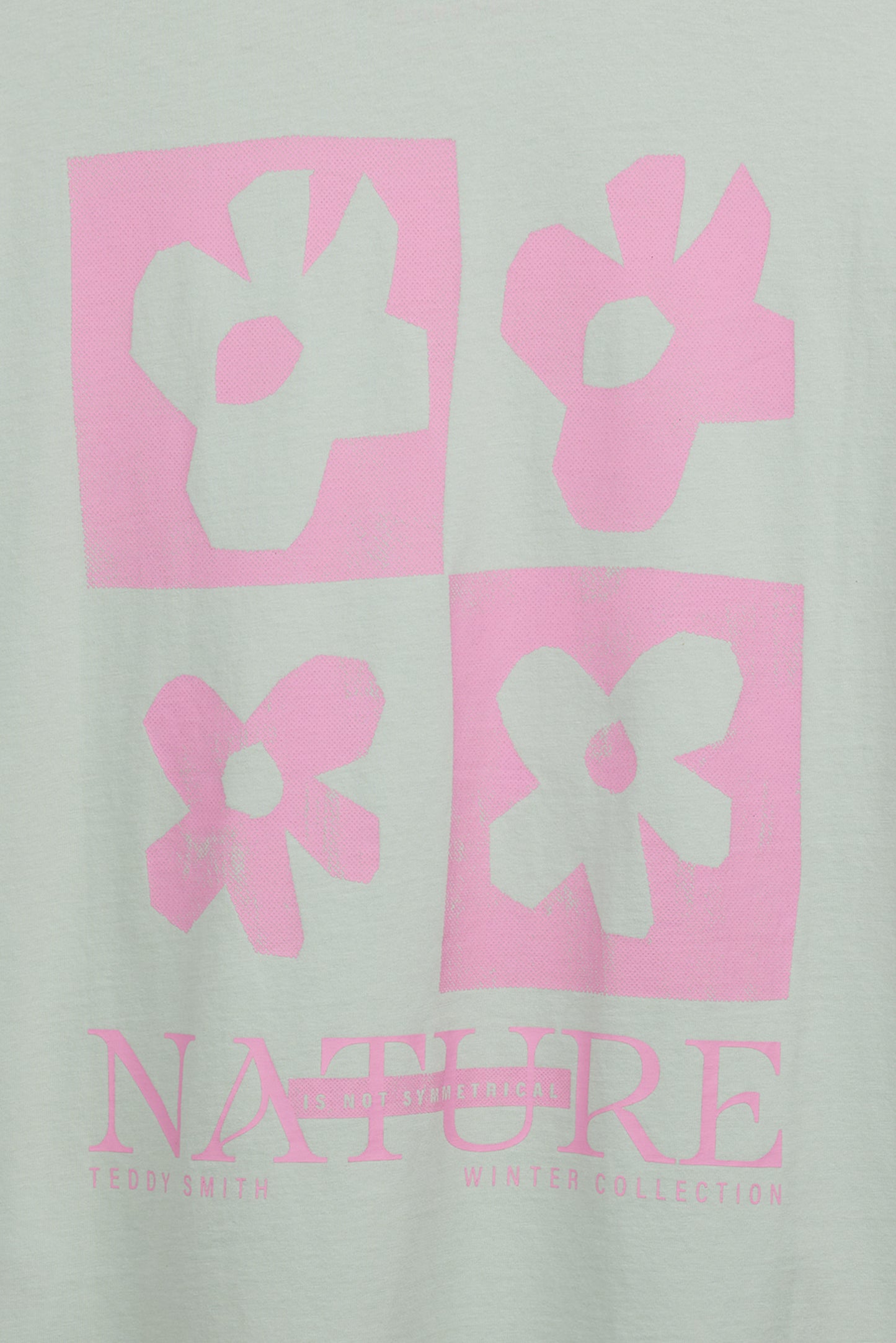 T-shirt T-FLOWER MC STONE MINT