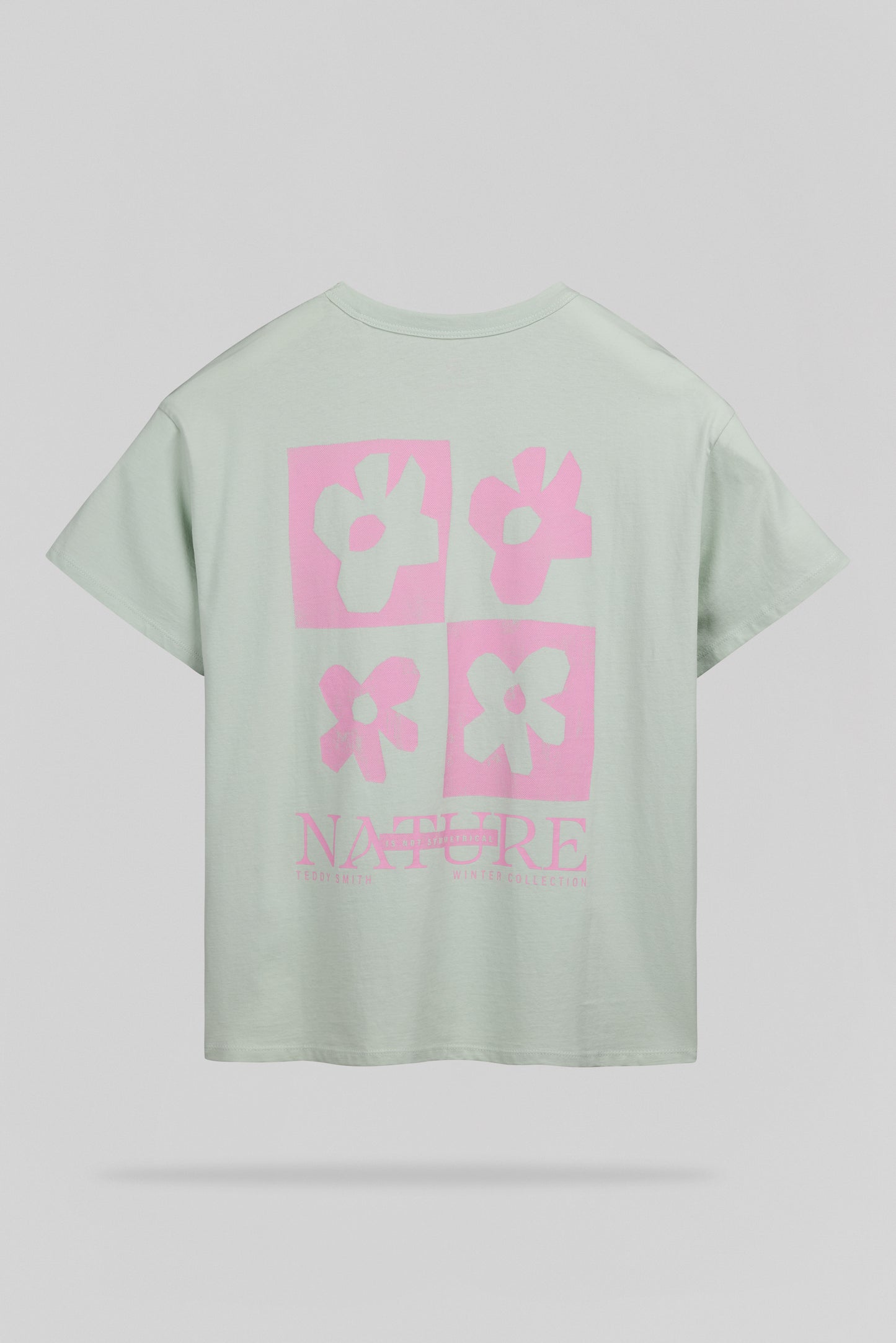 T-shirt T-FLOWER MC STONE MINT