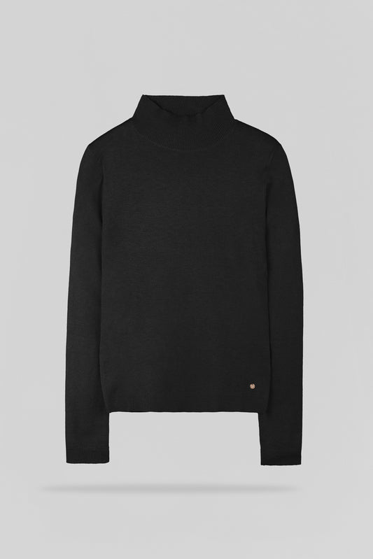 Achat Pull près du corps col montant P-CONNIE NOIR