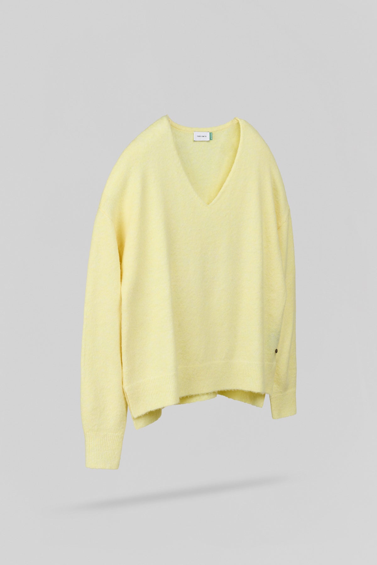 Pull ample col V P-BILLIE JAUNE CITRON CHINE - Teddy Smith