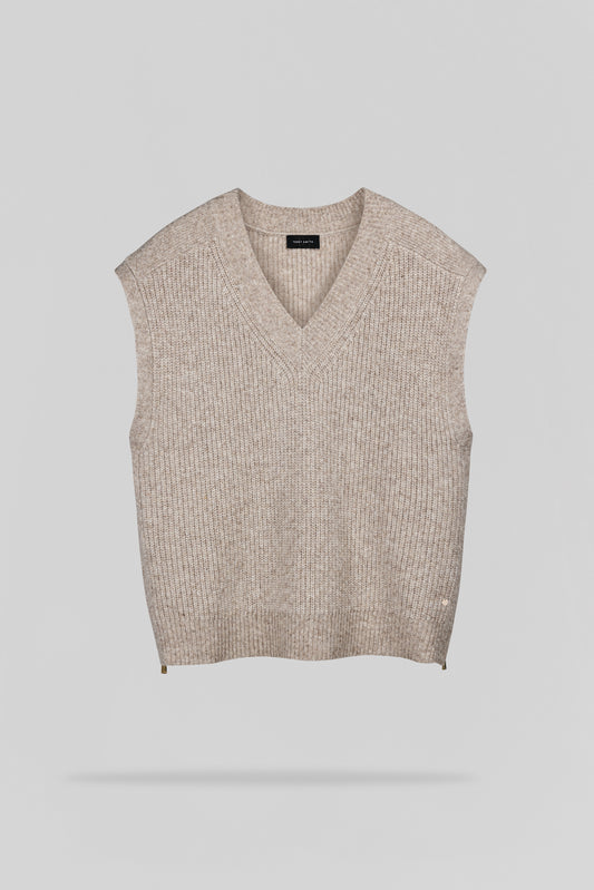 Achat Pull sans manche col V P-MILO CHOCOLAT CHINE