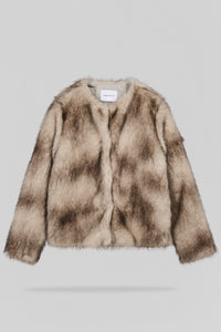Manteau en fausse fourrure M-VALOU BLANC IVOIRE CHINE - Teddy Smith