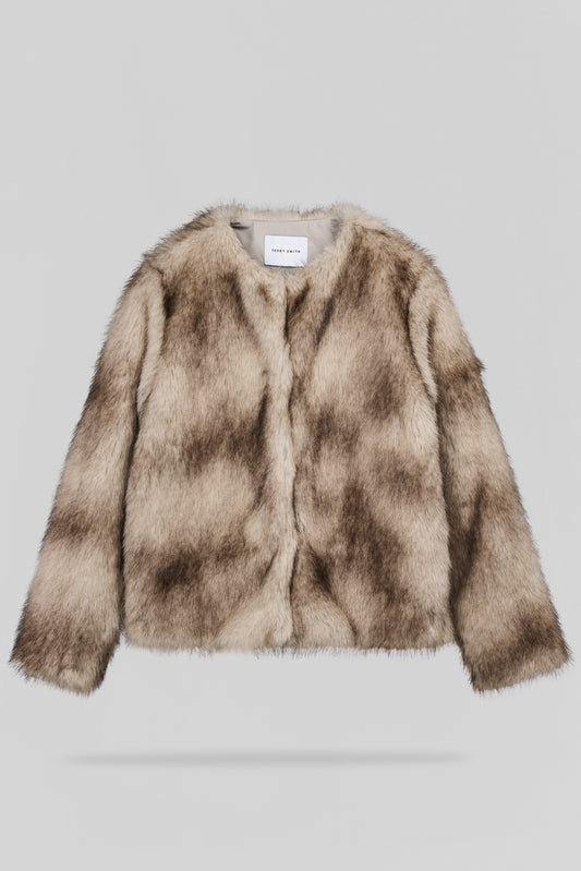 Achat Manteau en fausse fourrure M-VALOU BLANC IVOIRE CHINE