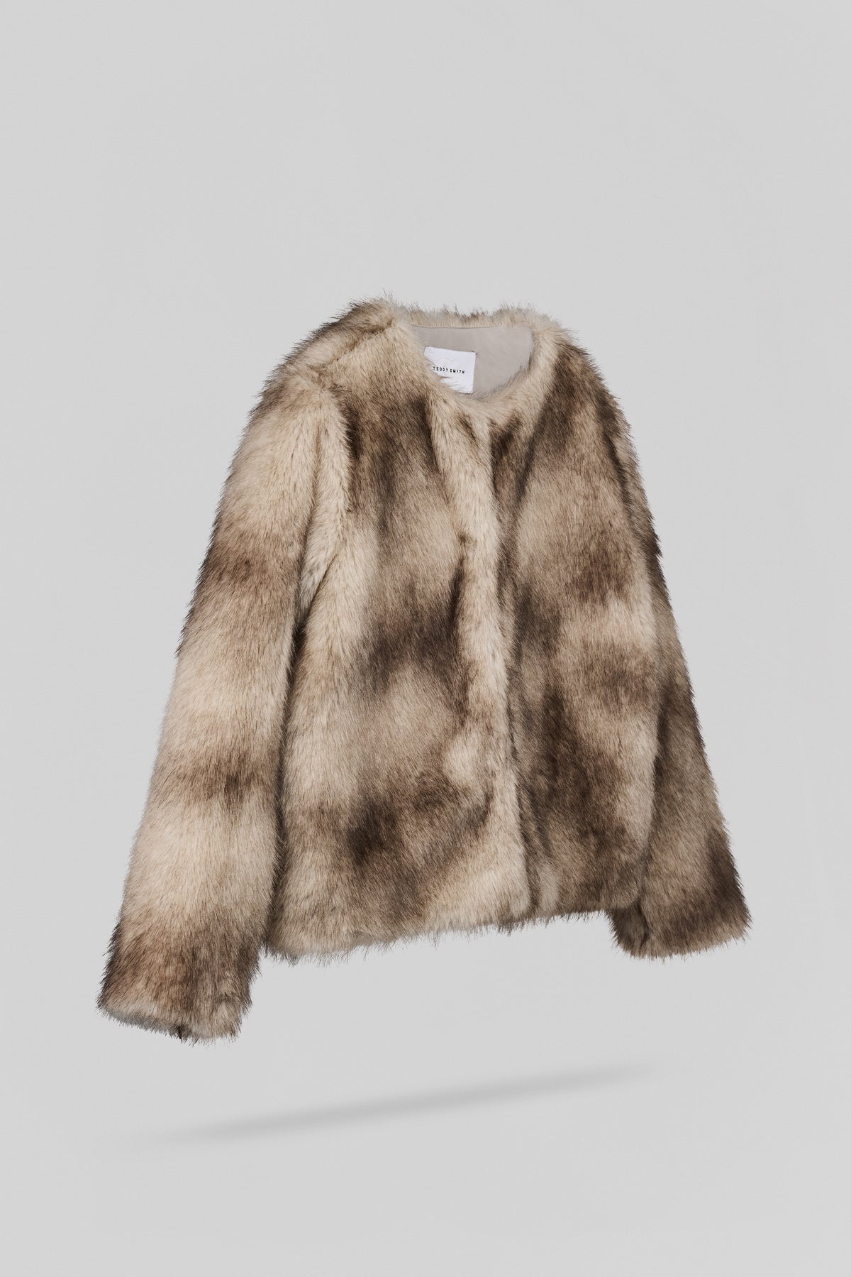 Manteau en fausse fourrure M-VALOU BLANC IVOIRE CHINE