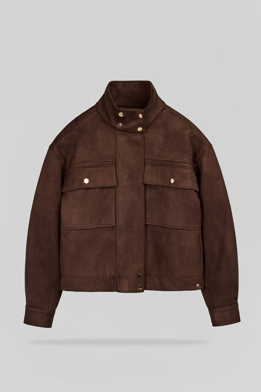 Achat Blouson effet suédine B-ZEPHY CHOCOLAT