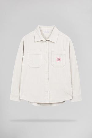 Chemise velours C-ALIA ML MIDDLE WHITE