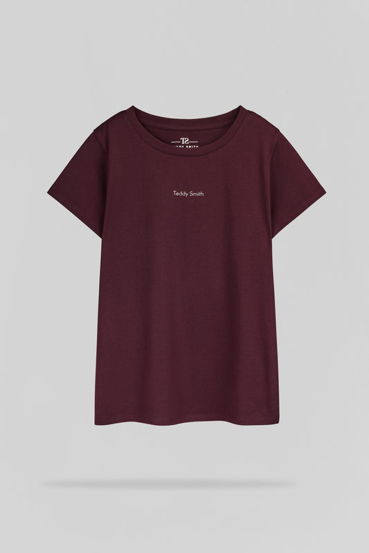 Achat T-shirt T-RIBELLE MC JR BORDEAUX FONCE
