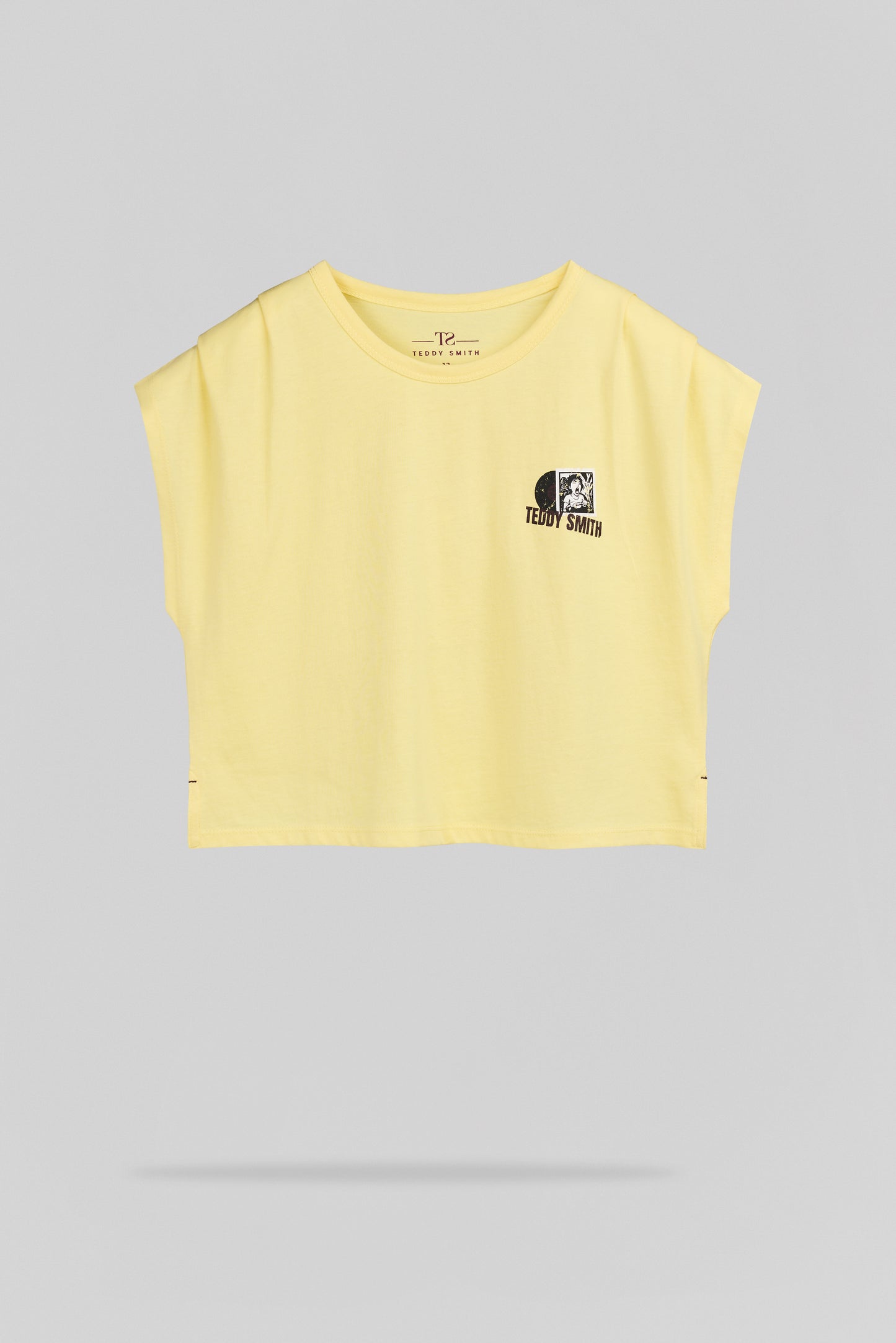 T-shirt T-VINYL MC JR JAUNE CITRON