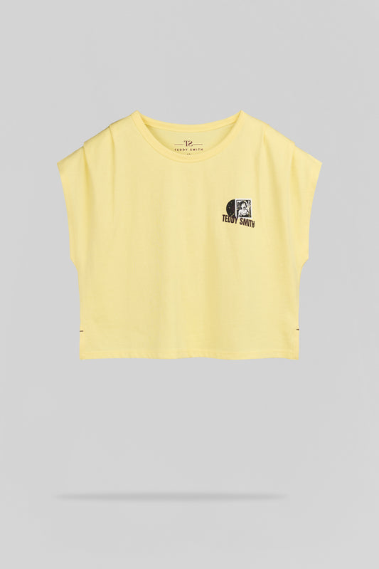 Achat T-shirt T-VINYL MC JR JAUNE CITRON