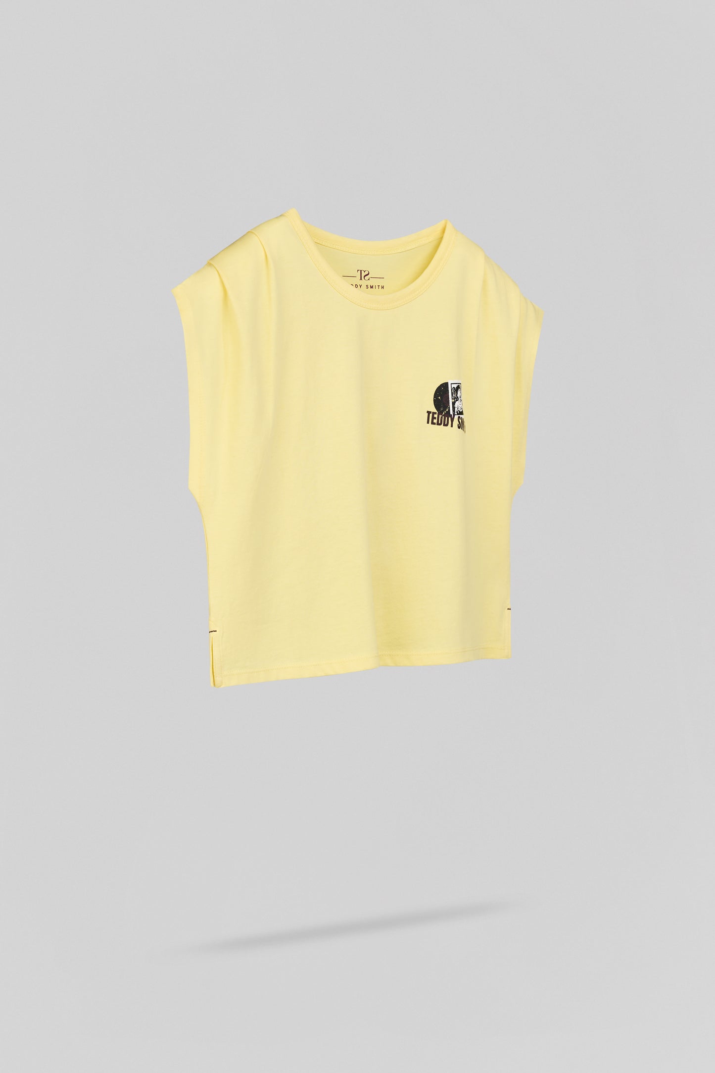 T-shirt T-VINYL MC JR JAUNE CITRON