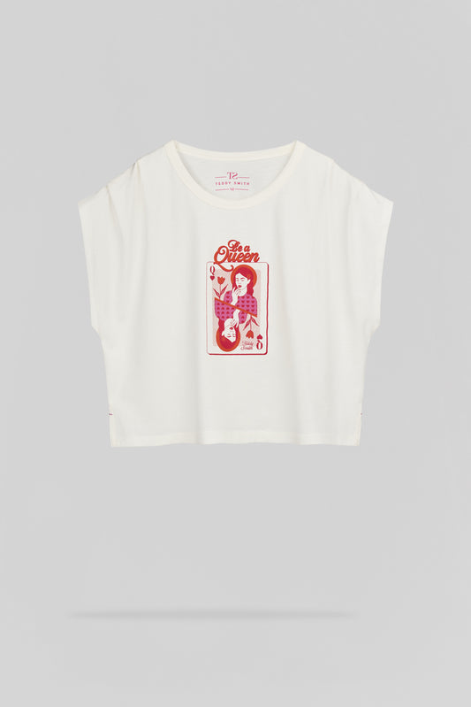 Achat T-shirt sans manches T-DAISY MC JR MIDDLE WHITE