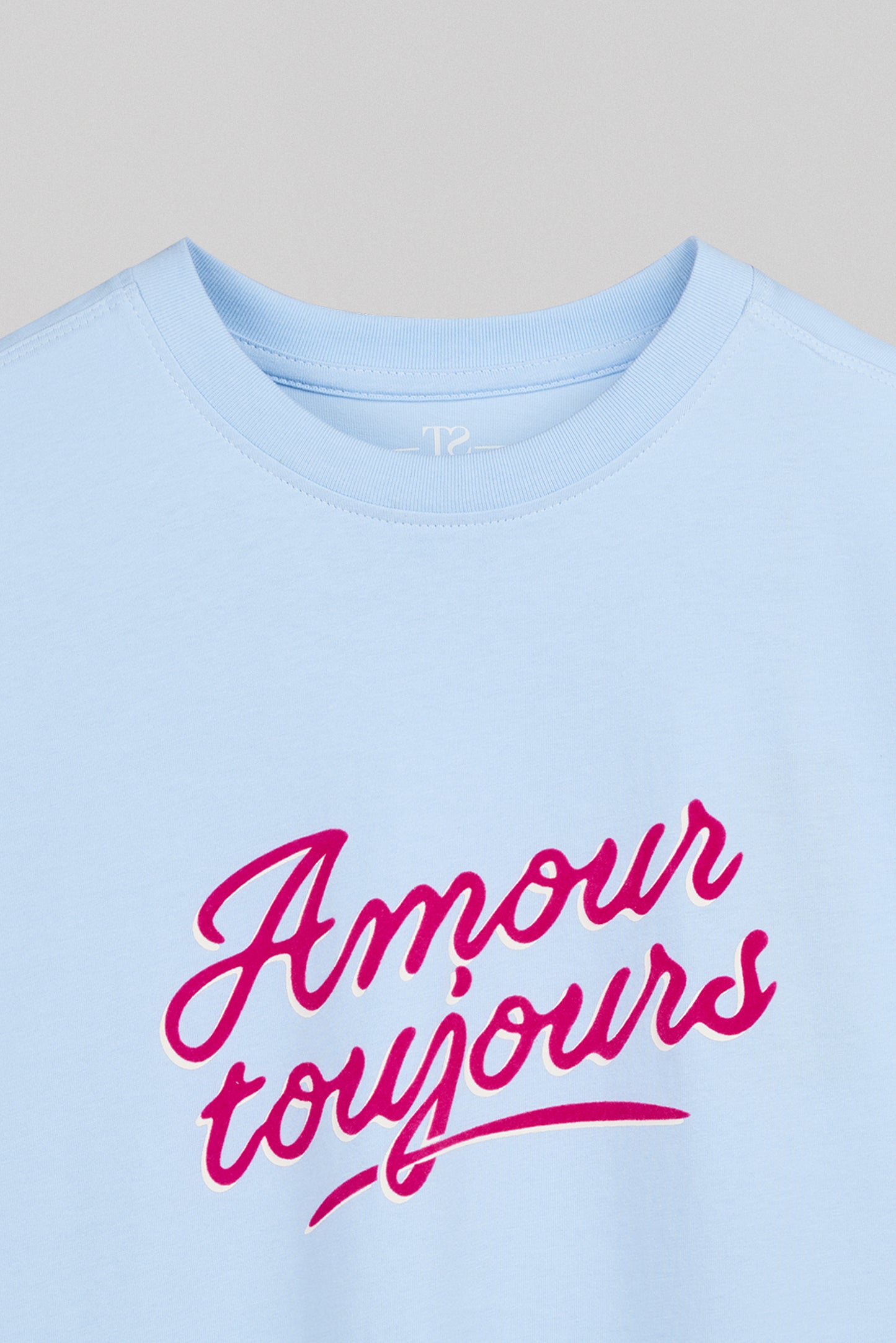 T-shirt T-AMOUR MC JR BLEU CIEL