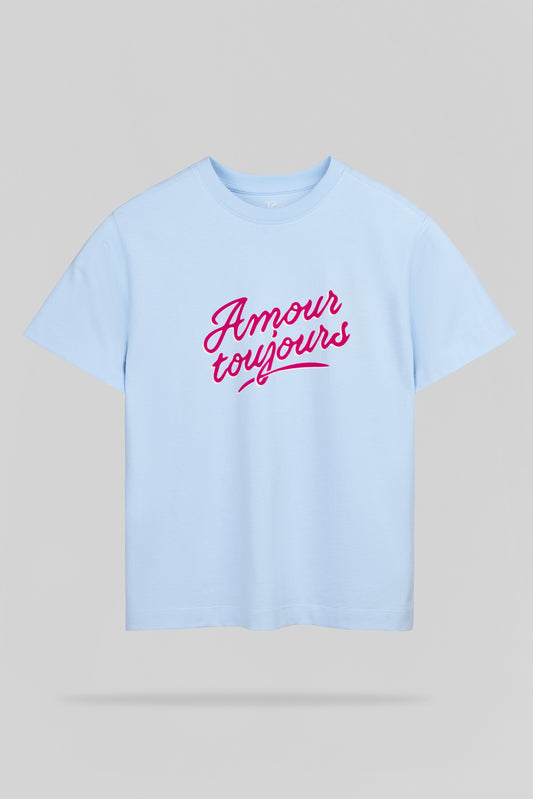 Achat T-shirt T-AMOUR MC JR BLEU CIEL