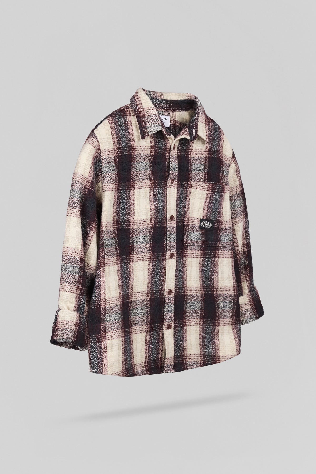 Chemise C-VALENTIN ML JR BORDEAUX FONCE
