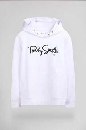 Sweat à capuche S-EVRY HOODY JR BLANC