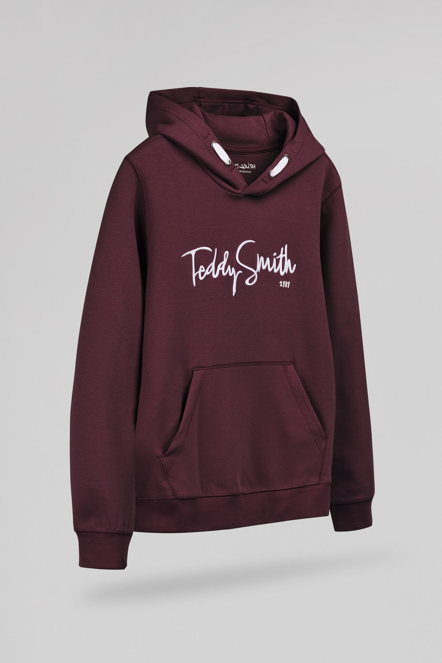 Sweat à capuche S-EVRY HOODY JR BORDEAUX FONCE