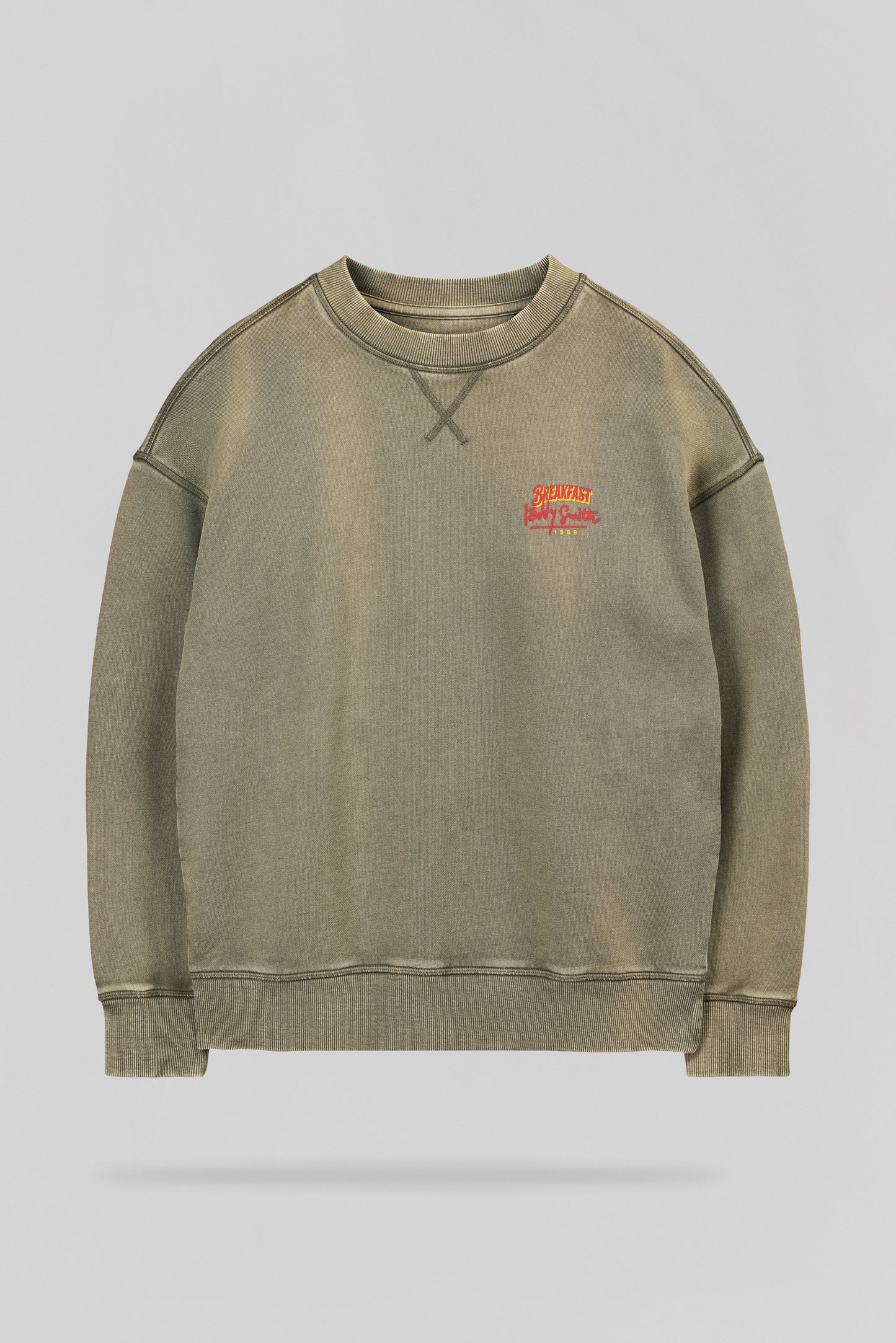 Sweat ample col rond S-BREAKFAST RC JR DUSTY KAKI