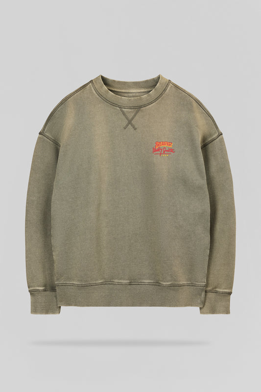 Achat Sweat ample col rond S-BREAKFAST RC JR DUSTY KAKI