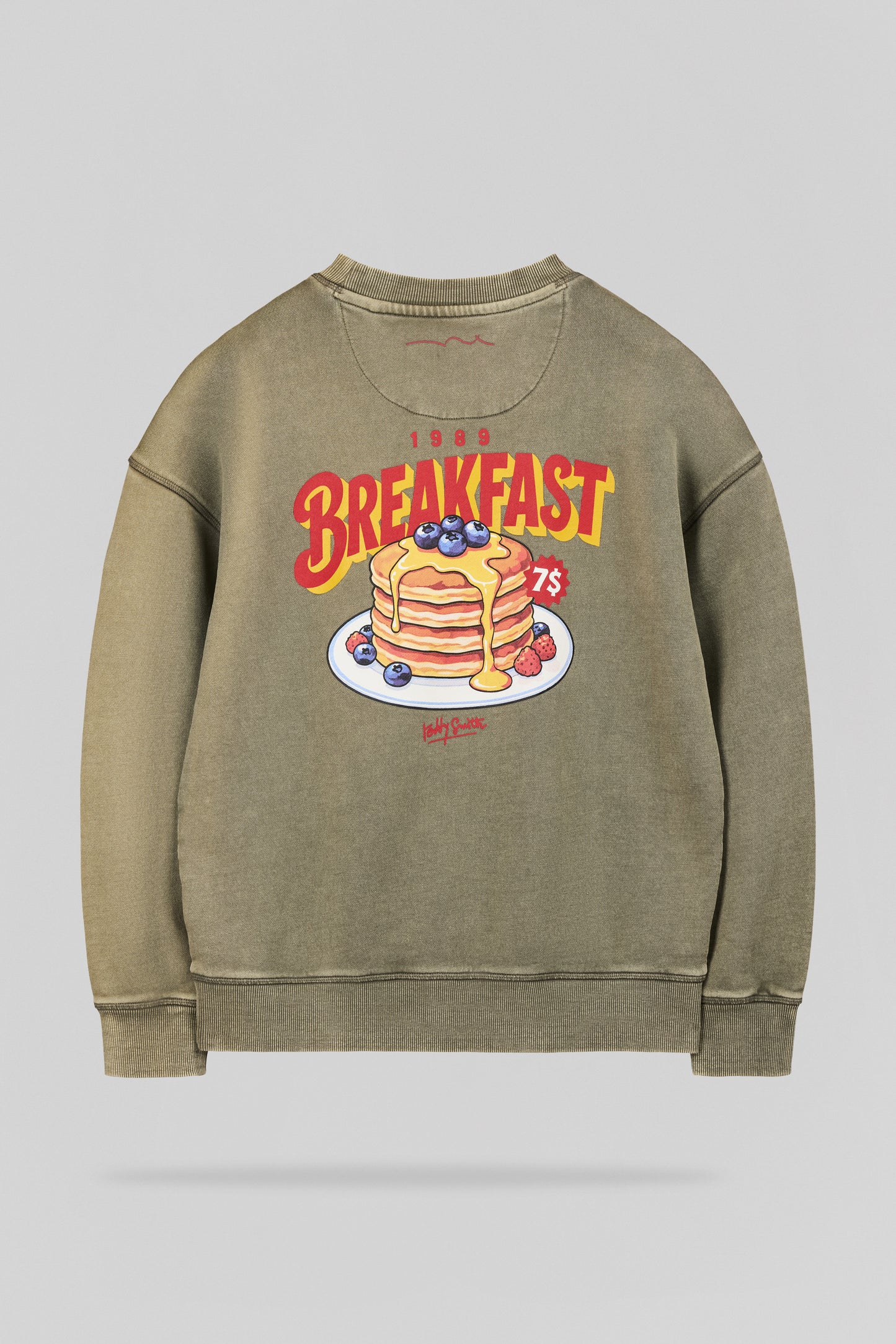 Sweat ample col rond S-BREAKFAST RC JR DUSTY KAKI