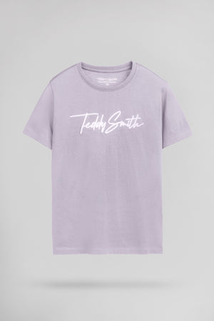 T-shirt col rond T-EVAN MC JR LAVANDE