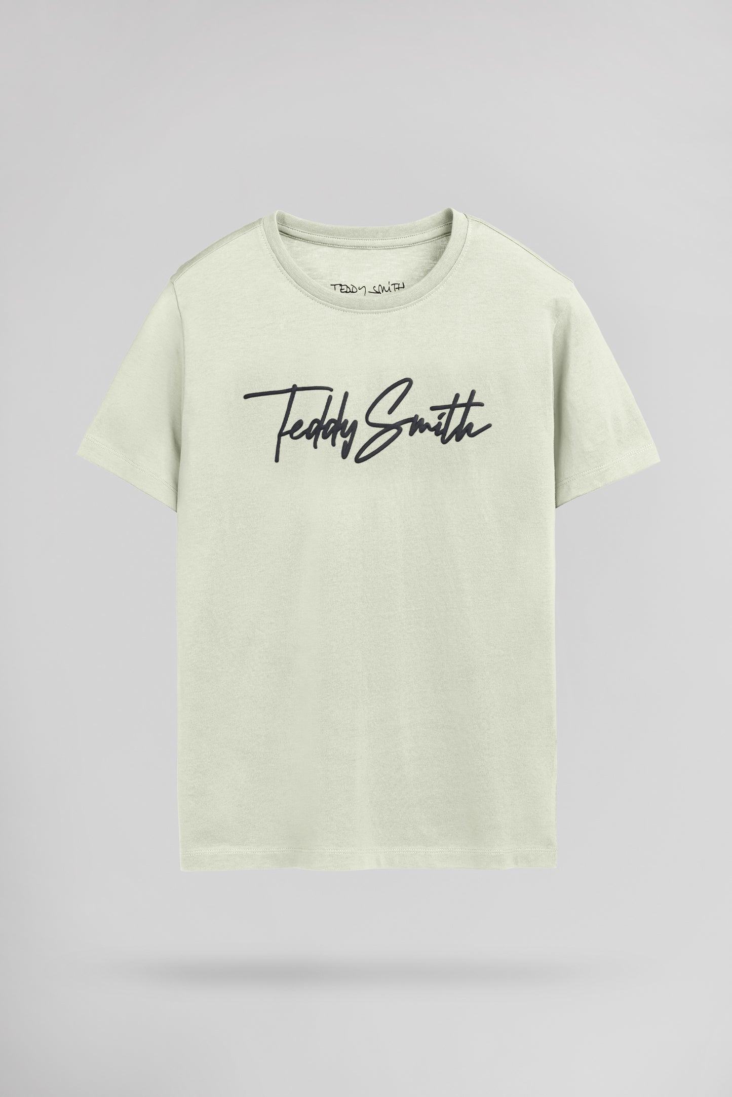 T-shirt col rond T-EVAN MC JR VERT NACRE