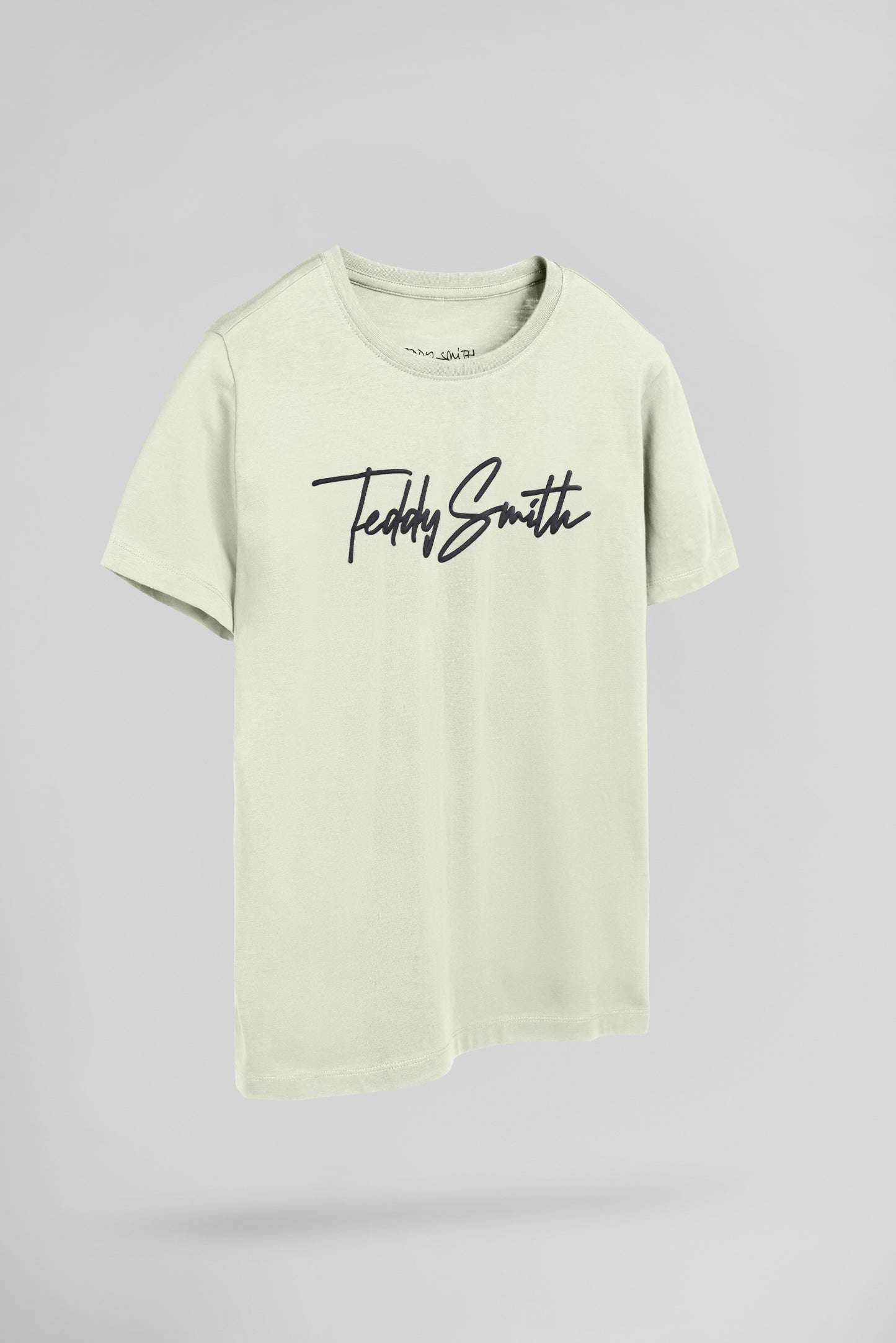 T-shirt col rond T-EVAN MC JR VERT NACRE
