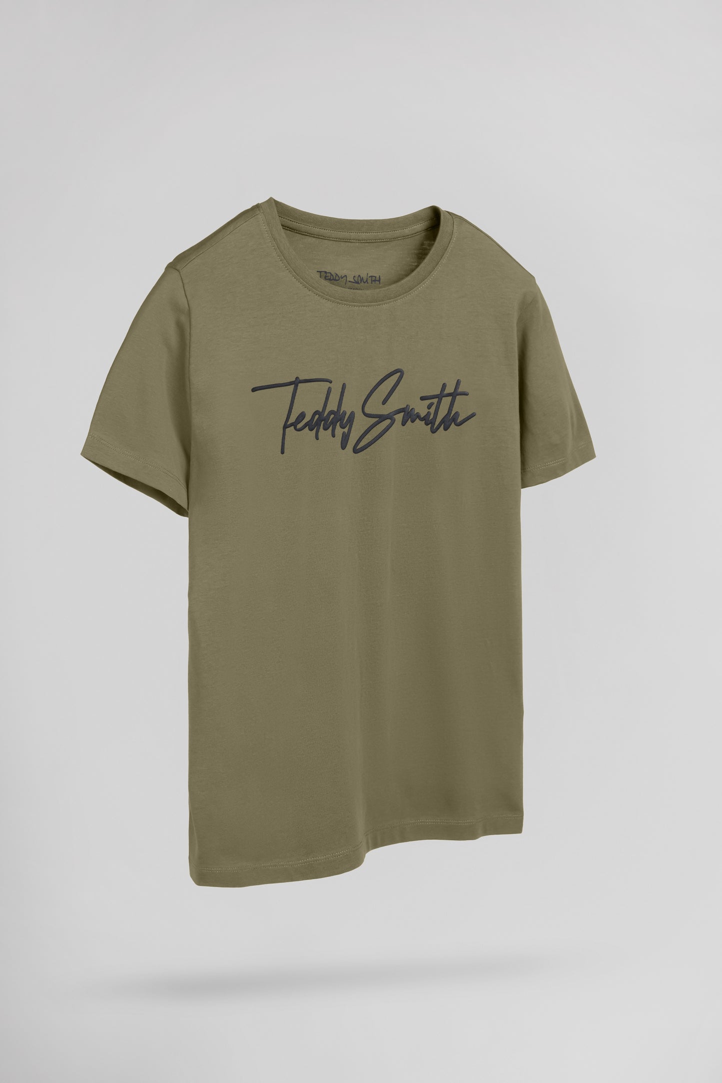 T-shirt col rond T-EVAN MC JR DUSTY KAKI