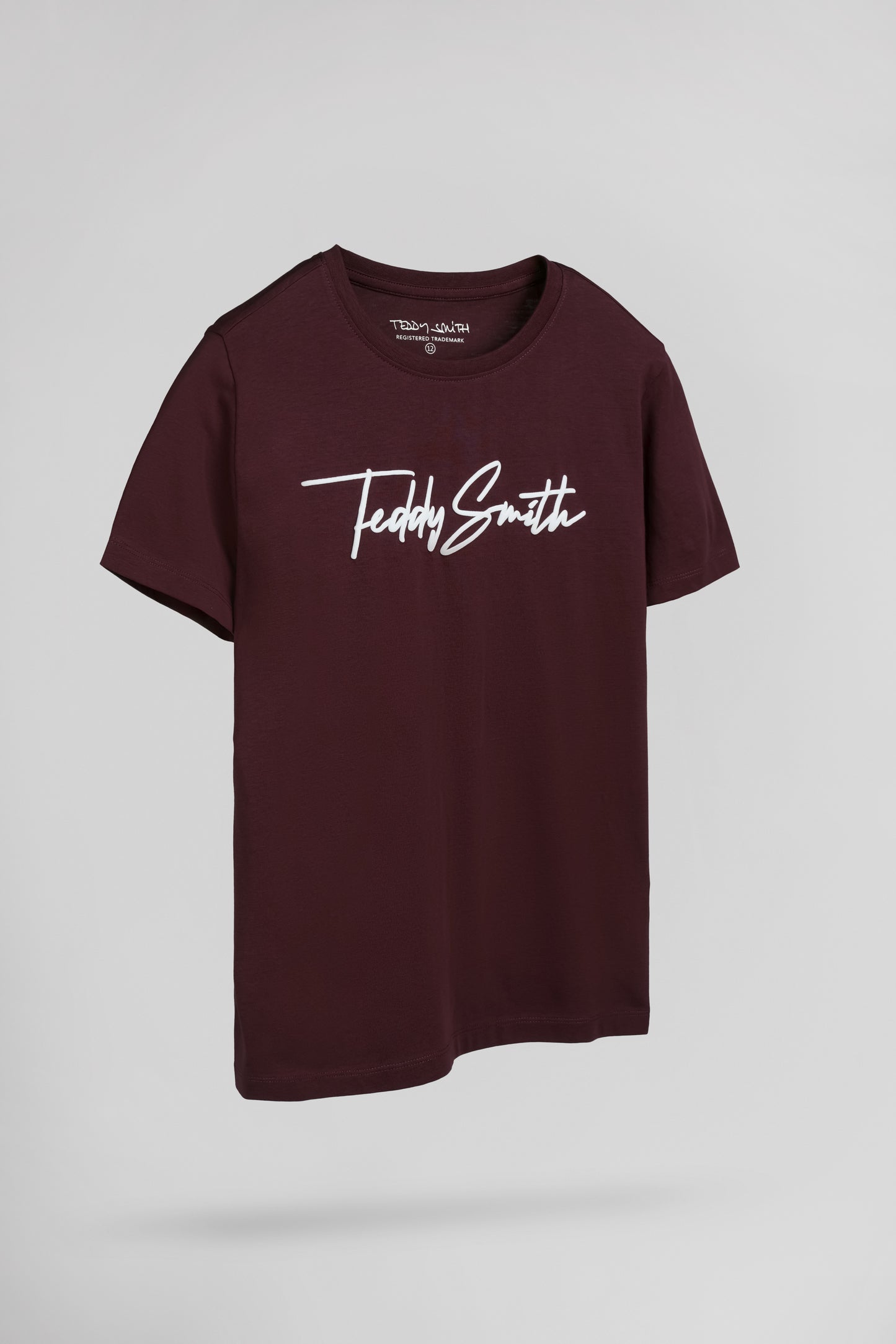 T-shirt col rond T-EVAN MC JR BORDEAUX FONCE