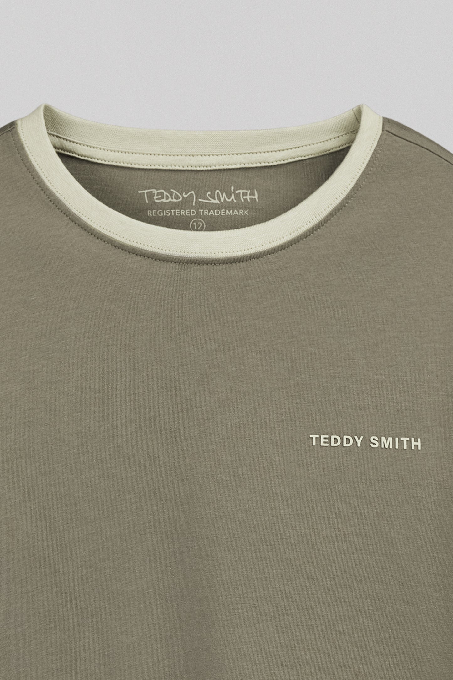T-shirt col rond THE-TEE 2 R MC DUSTY KAKI/NACRE