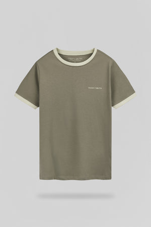 T-shirt col rond THE-TEE 2 R MC DUSTY KAKI/NACRE