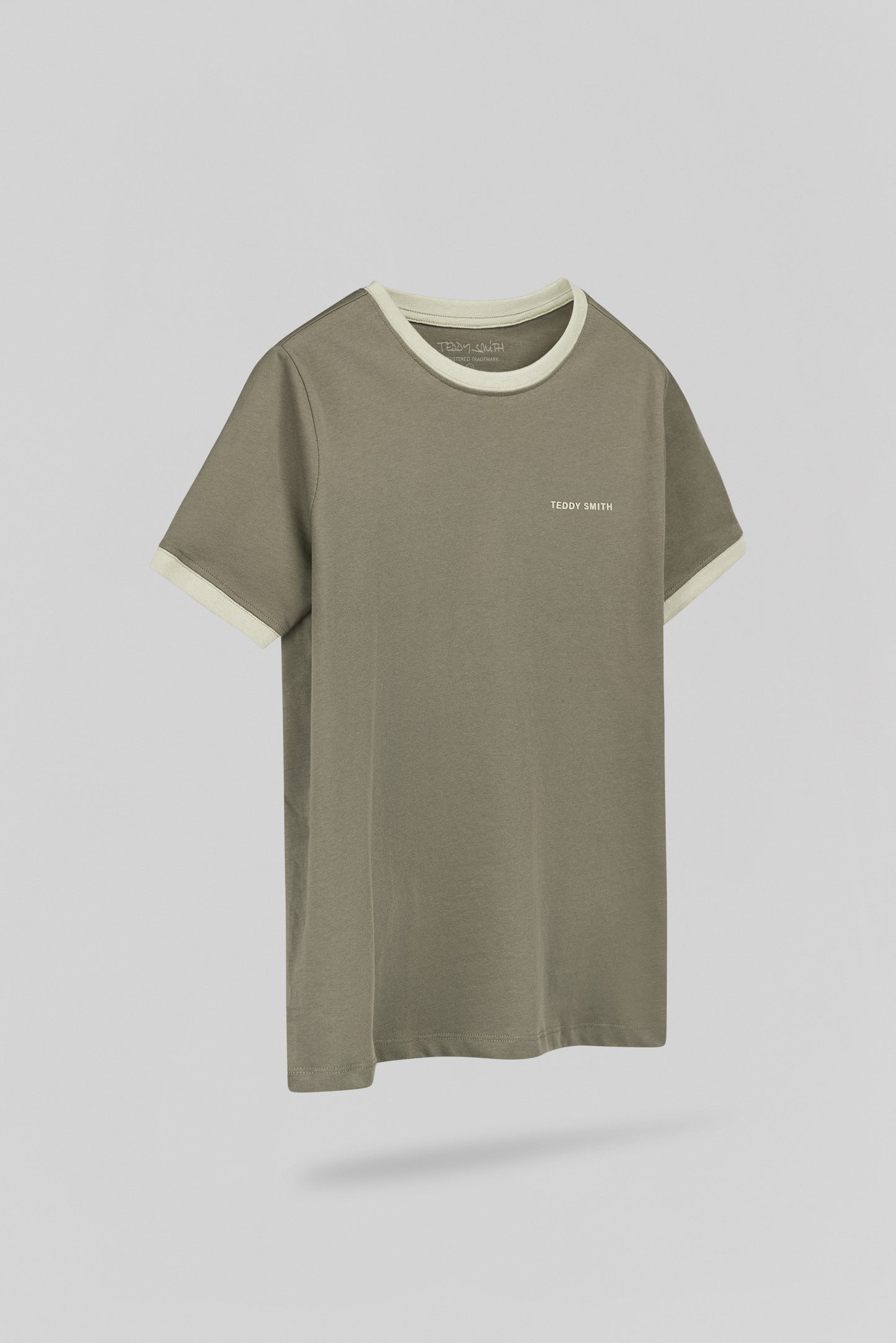T-shirt col rond THE-TEE 2 R MC DUSTY KAKI/NACRE