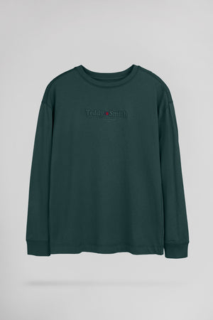 T-shirt col rond T-JIM ML JR VERT PIN