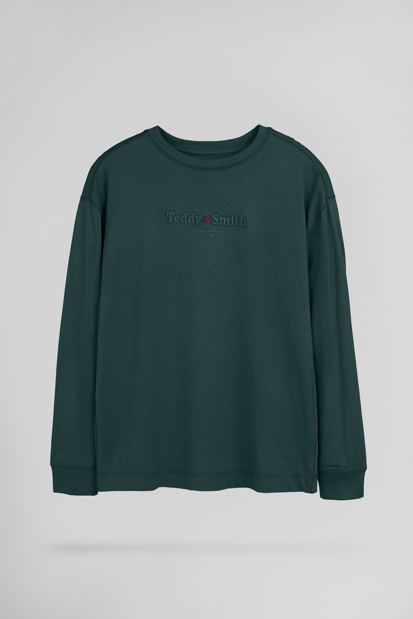 T-shirt col rond T-JIM ML JR VERT PIN