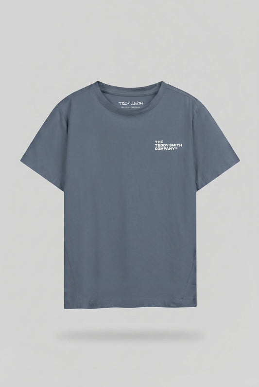Achat T-shirt  ajusté T-COMPANY MC JR GRIS METEORE