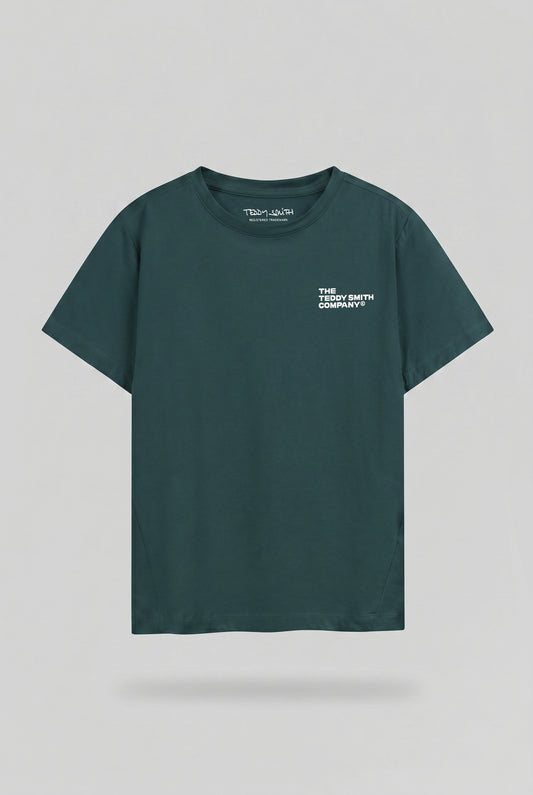 Achat T-shirt ajusté T-COMPANY MC JR VERT PIN