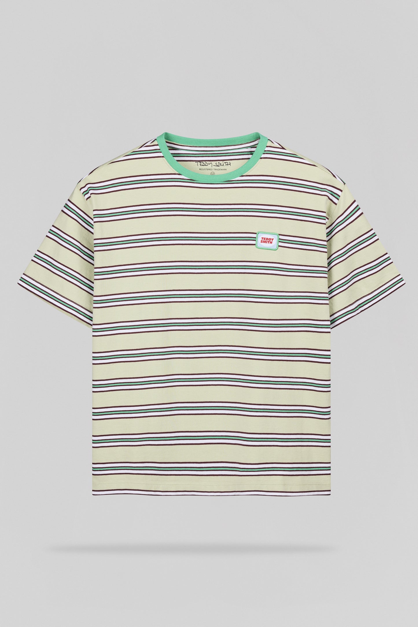 T-shirt T-STRIPY MC JR VERT NACRE