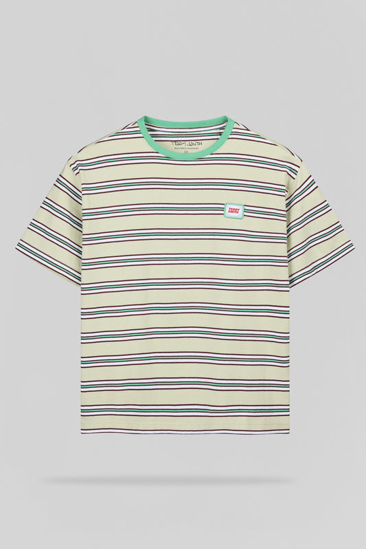 Achat T-shirt T-STRIPY MC JR VERT NACRE