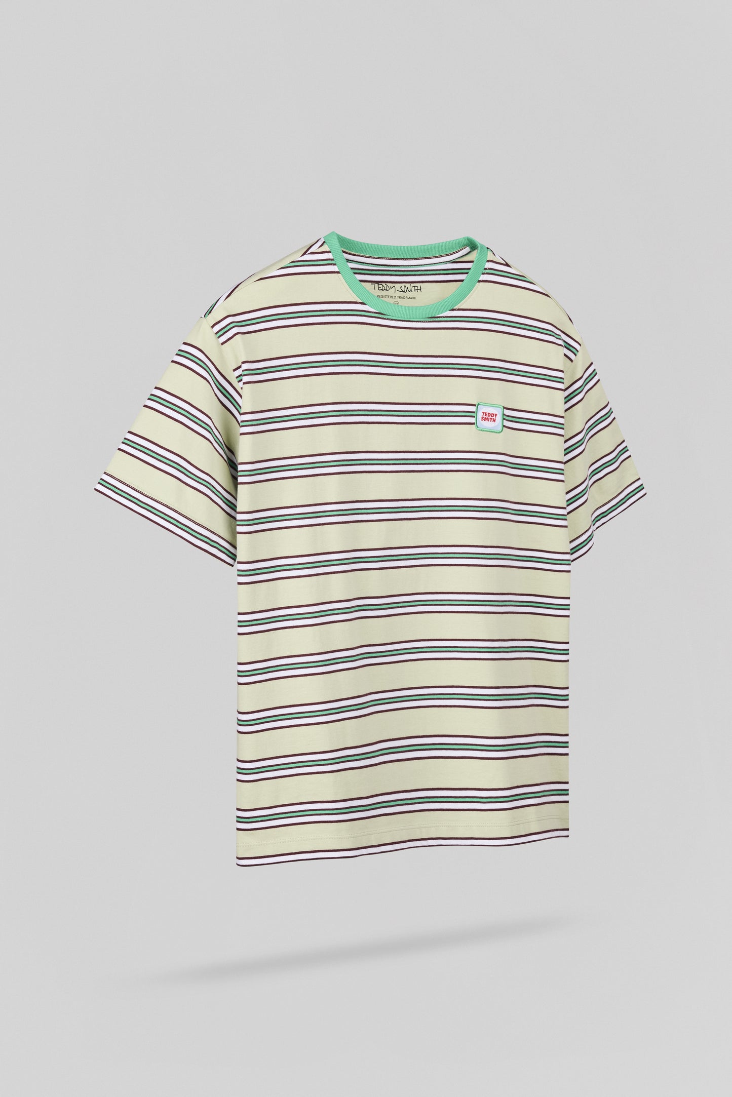 T-shirt T-STRIPY MC JR VERT NACRE