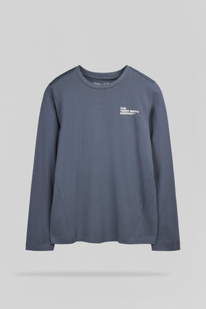 T-shirt col rond T-COMPANY ML JR GRIS METEORE