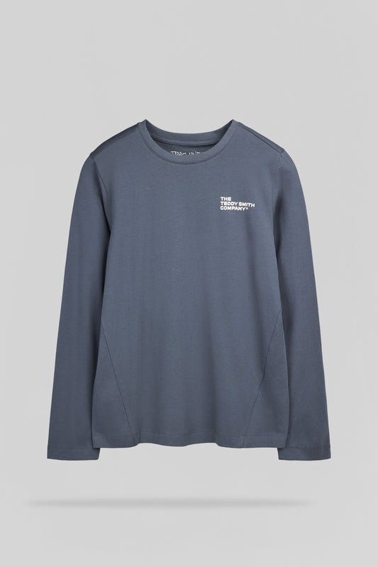 Achat T-shirt col rond T-COMPANY ML JR GRIS METEORE