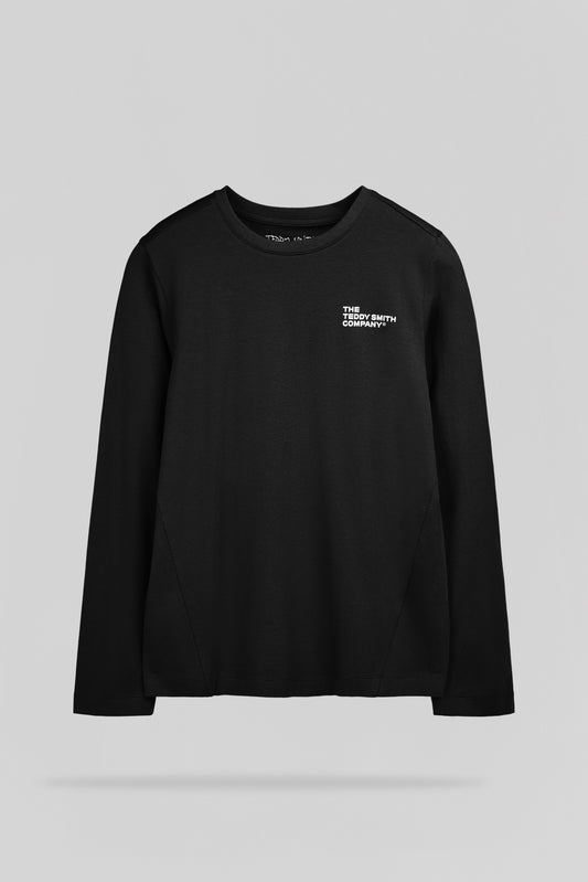 Achat T-shirt col rond T-COMPANY ML JR NOIR
