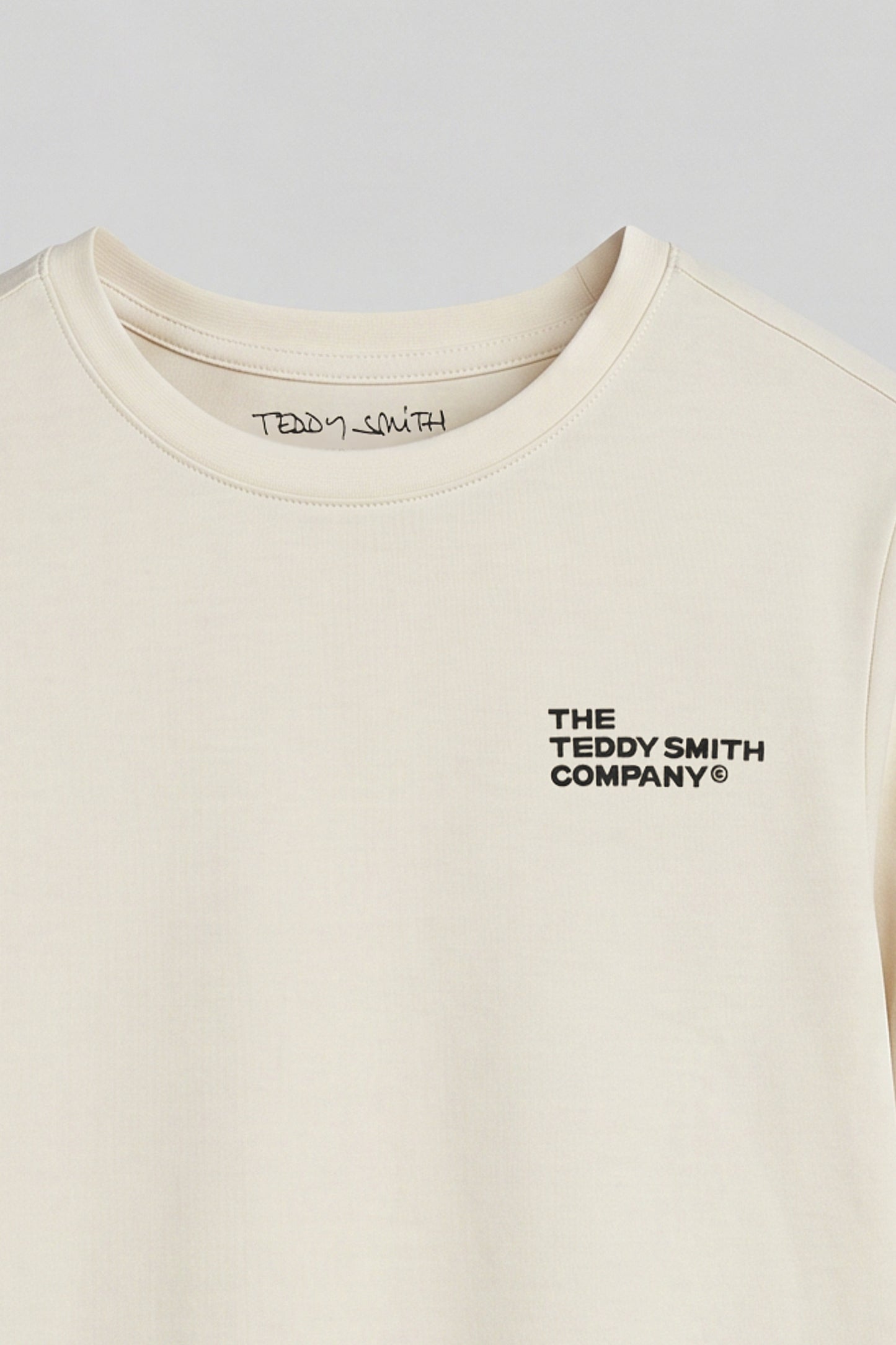 T-shirt col rond T-COMPANY ML JR CREAM