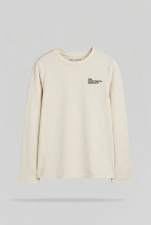 T-shirt col rond T-COMPANY ML JR CREAM
