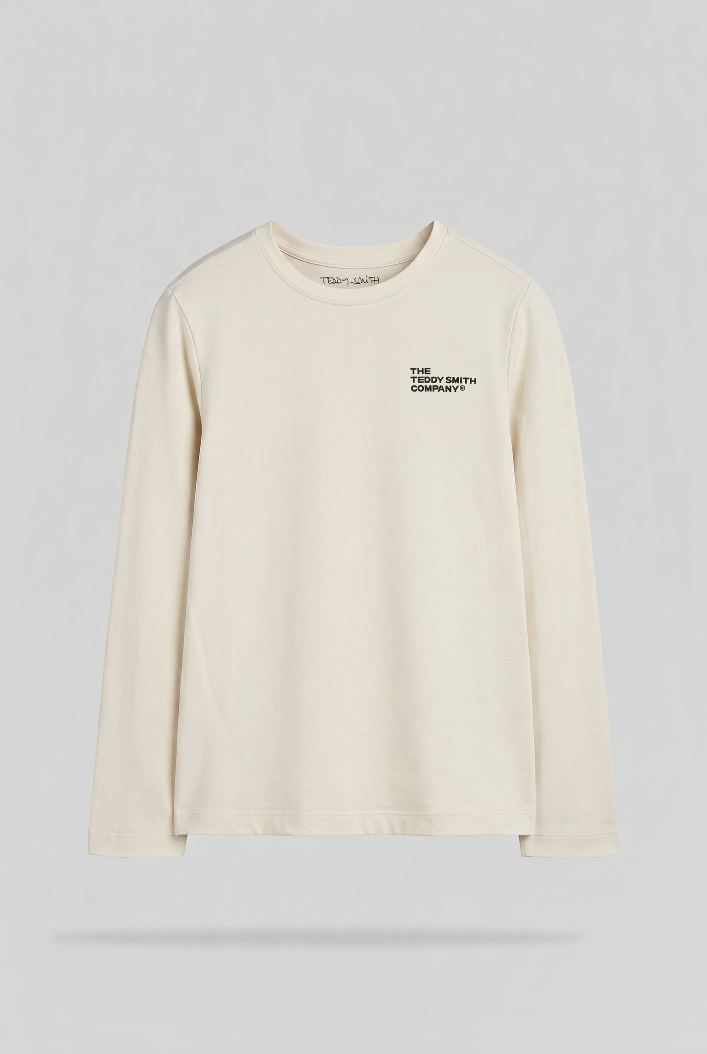 T-shirt col rond T-COMPANY ML JR CREAM