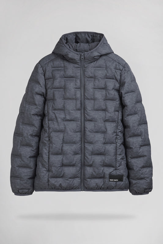 Achat Doudoune à capuche BLIGHTER JR MELANGE BLACK 2