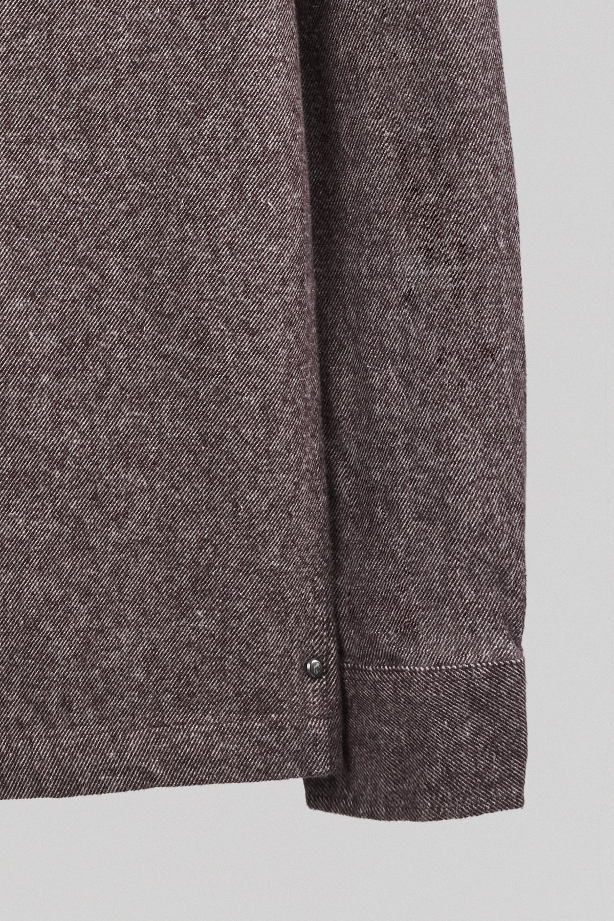 Chemise flanelle col classique C-SCOTT ML MARRON PRUNE