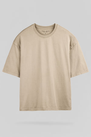 T-shirt T-ESSENTIAL MC BEIGE LIN